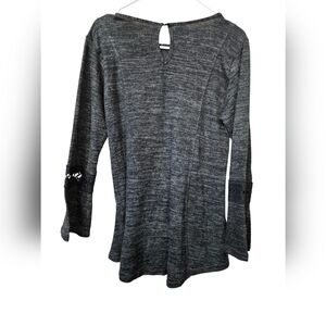 Womens Size Small/Medium Black Gray‎ Tunic By Lildy